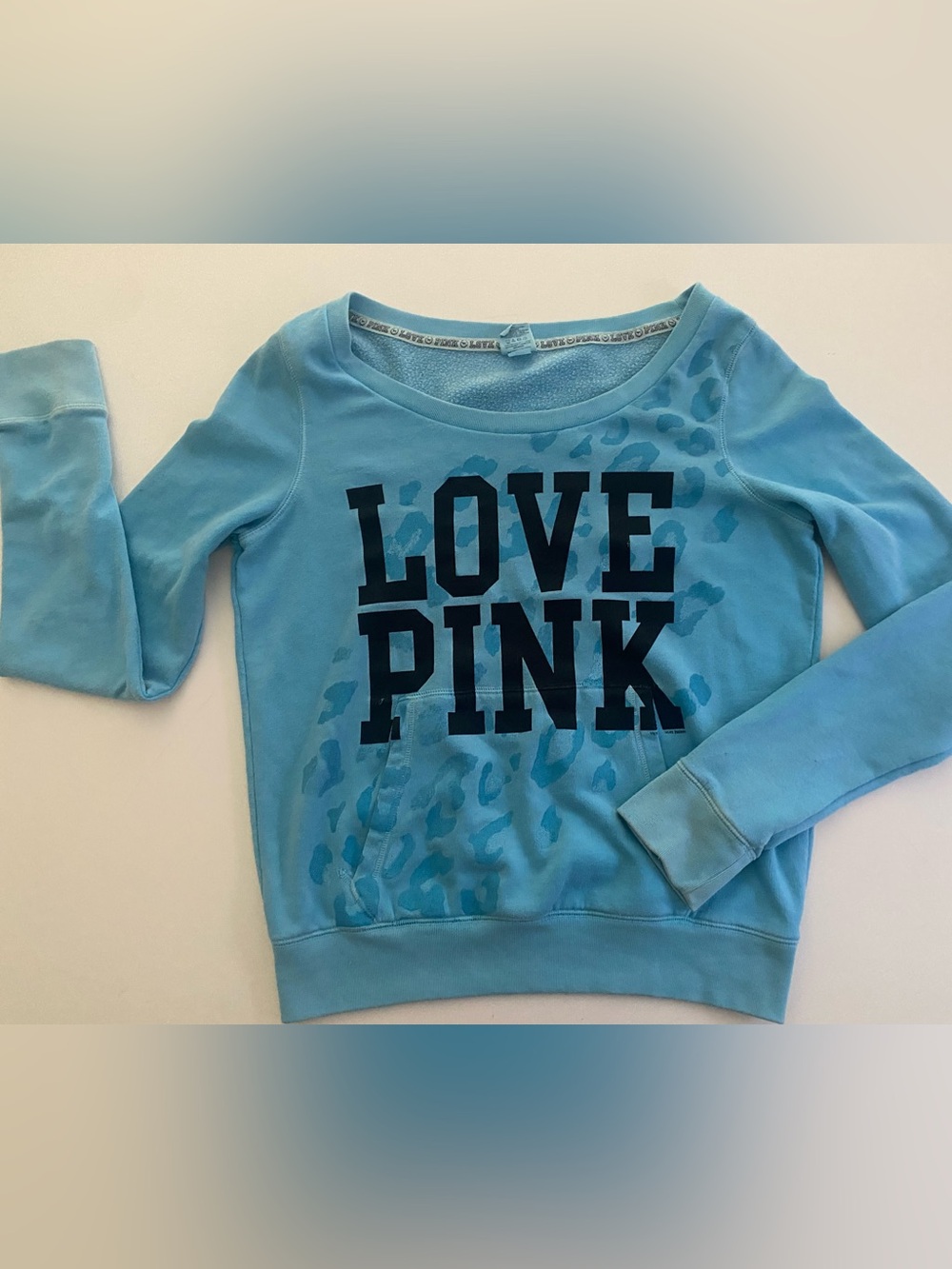 Victoria's Secret LOVE PINK Light Blue  Sweatshirt